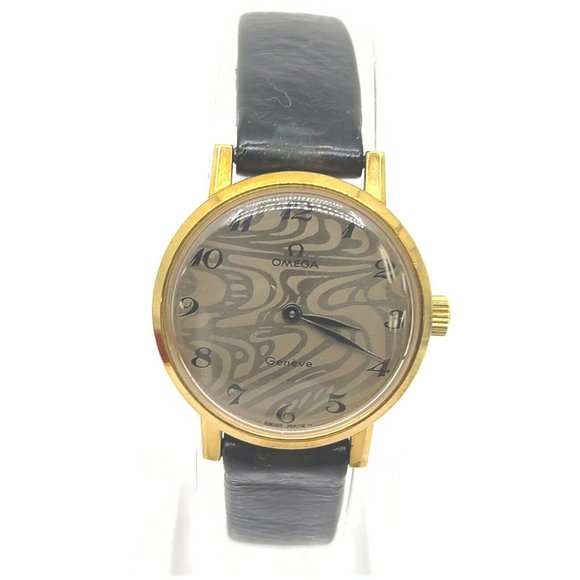 OMEGA Gold Marble Mosaic Arabic Dial Ladies Watch - Picture 9 of 10